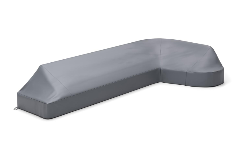 Donato beschermhoes lounge chaise longue links + 3-zit - L1: 413 cm x L2: 204 cm x B: 97 cm x H: 68 cm