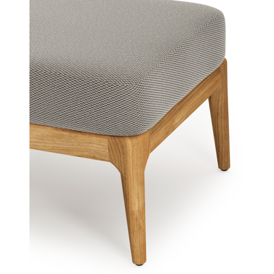 Pouf Orso en teck et coussins en all weather sunbrella® luxe Lopi Charcoal