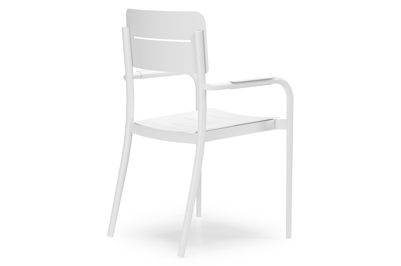 Bahia tuinset rechthoekig in wit aluminium met 8 Salto tuinstoelen