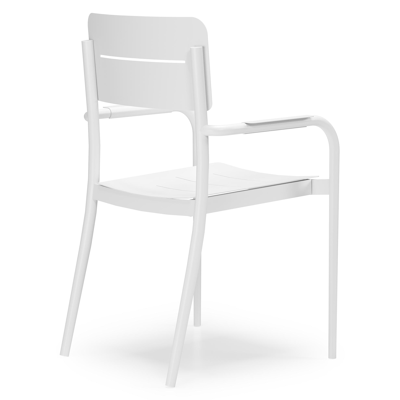 Bahia tuinset rechthoekig in wit aluminium met 8 Salto tuinstoelen