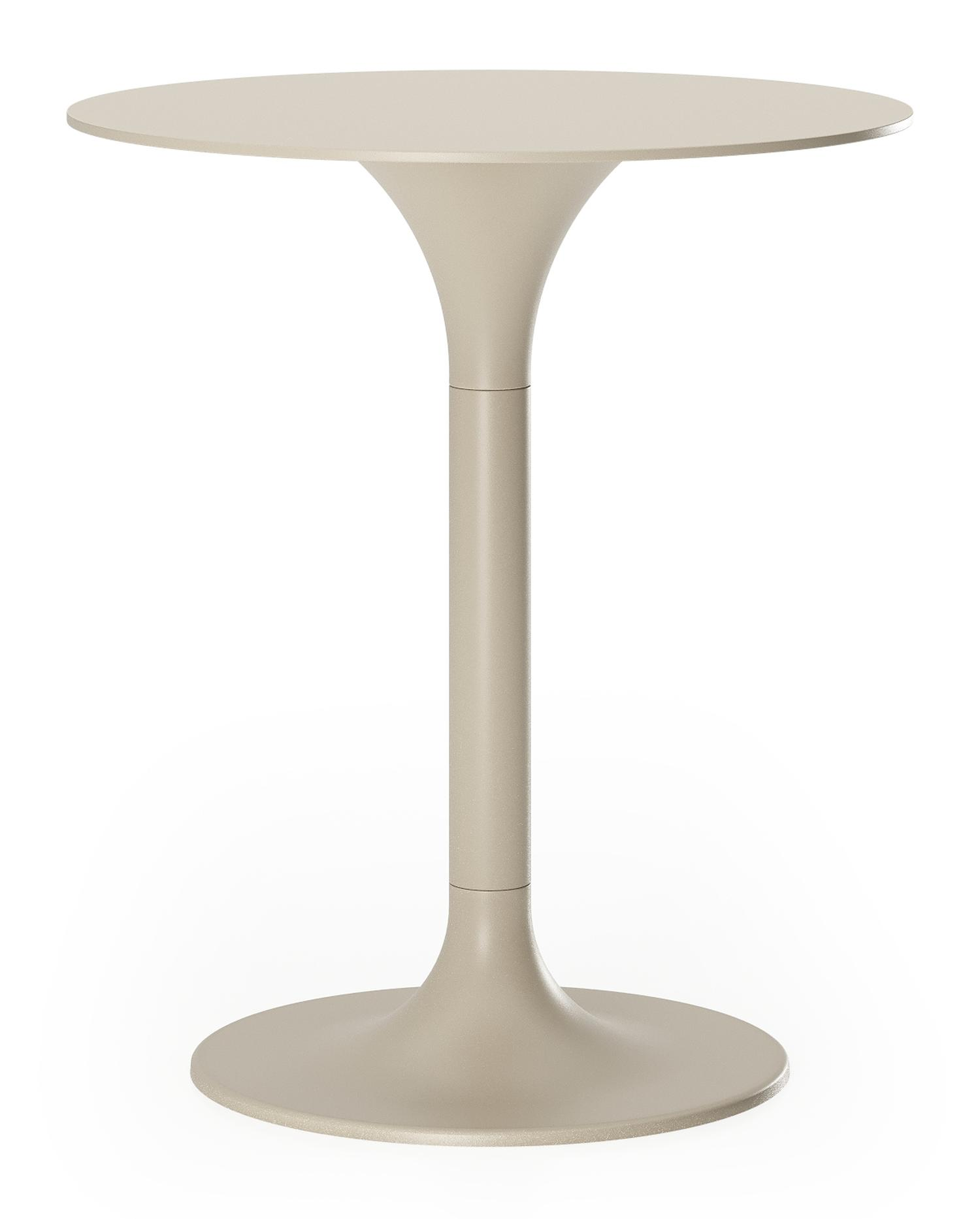 Table d'appoint Fano en aluminium beige - Diam. 43 x Haut. 49 cm
