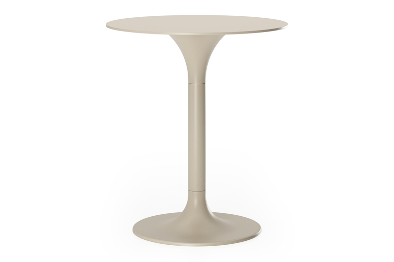 Fano bijzettafel in beige aluminium - Dia. 43 x H 49 cm