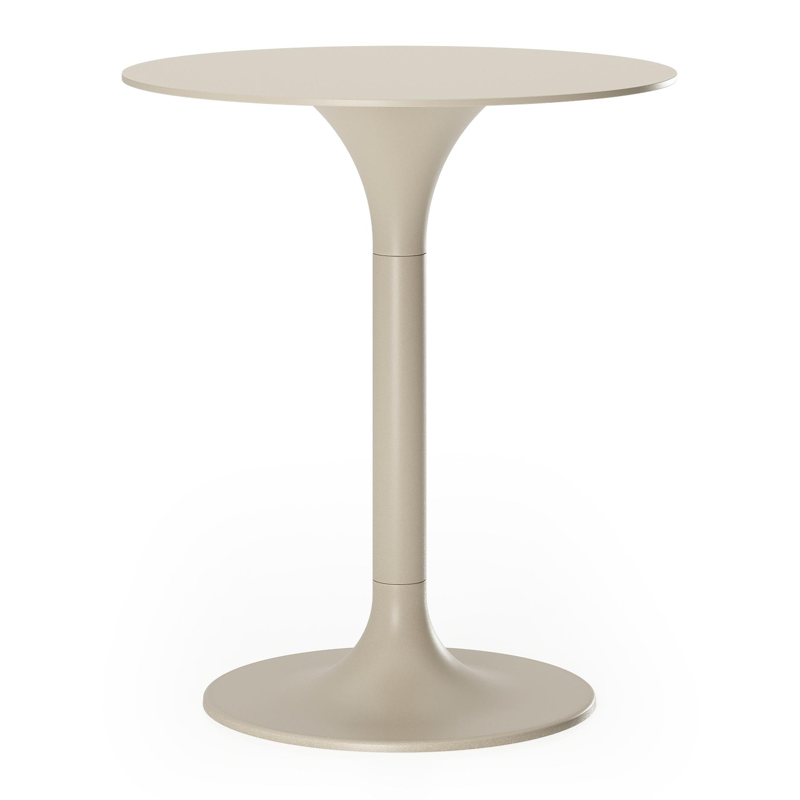 Fano bijzettafel in beige aluminium - Dia. 43 x H 49 cm