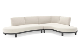 Chaise longue links + 2-zit organisch