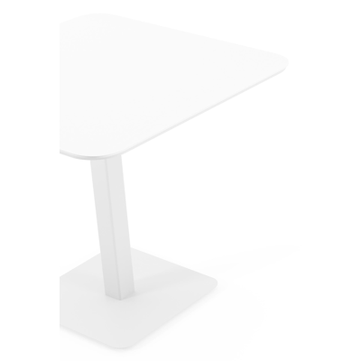 Fano kantelbare tuintafel vierkant afgerond in wit aluminium en volkeramiek arctic white - L 80 x B 80 x H 72.5 cm