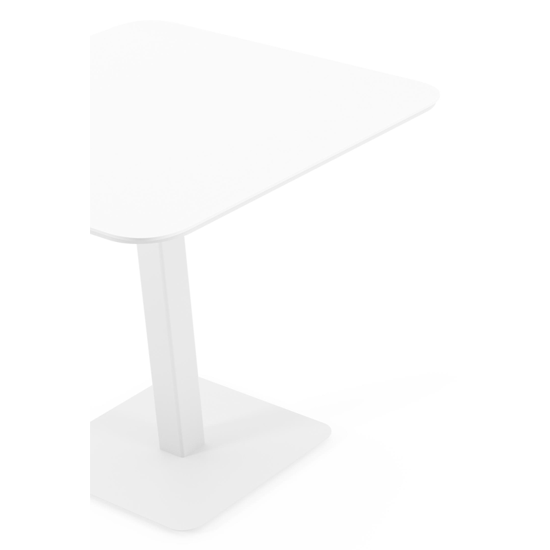 Fano kantelbare tuintafel vierkant afgerond in wit aluminium en volkeramiek arctic white - L 80 x B 80 x H 72.5 cm