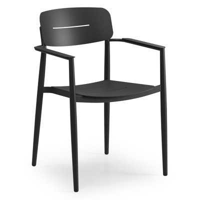Cosa tuinstoel in zwart aluminium