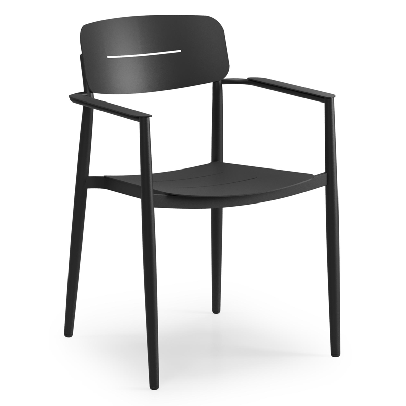 Cosa tuinstoel in zwart aluminium