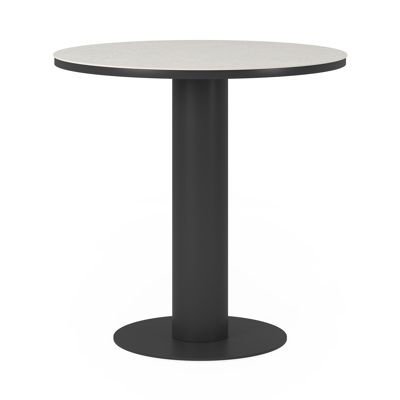 Table de jardin Orso en aluminium noir et céramique pleine shilin - Dia. 110 x H 106 cm