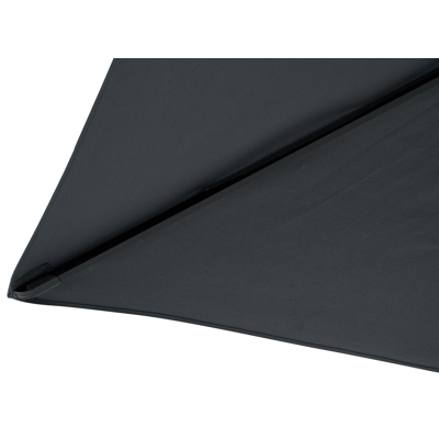 Viola staanparasol in zwart aluminium met grijs weather+ softtouch parasoldoek - L1 300 x L2 300 cm (zonder voet)
