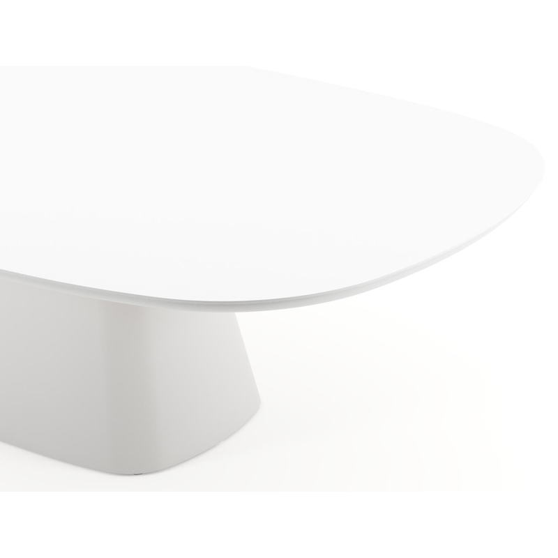 Amico tuintafel bombo xl in wit aluminium en volkeramiek Arctic White - L 270 x B 148 x H 73.5 cm