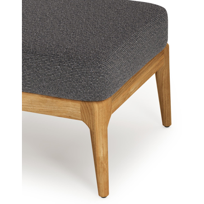 Pouf Orso en teck et coussins en all weather solica Firenze Tunder