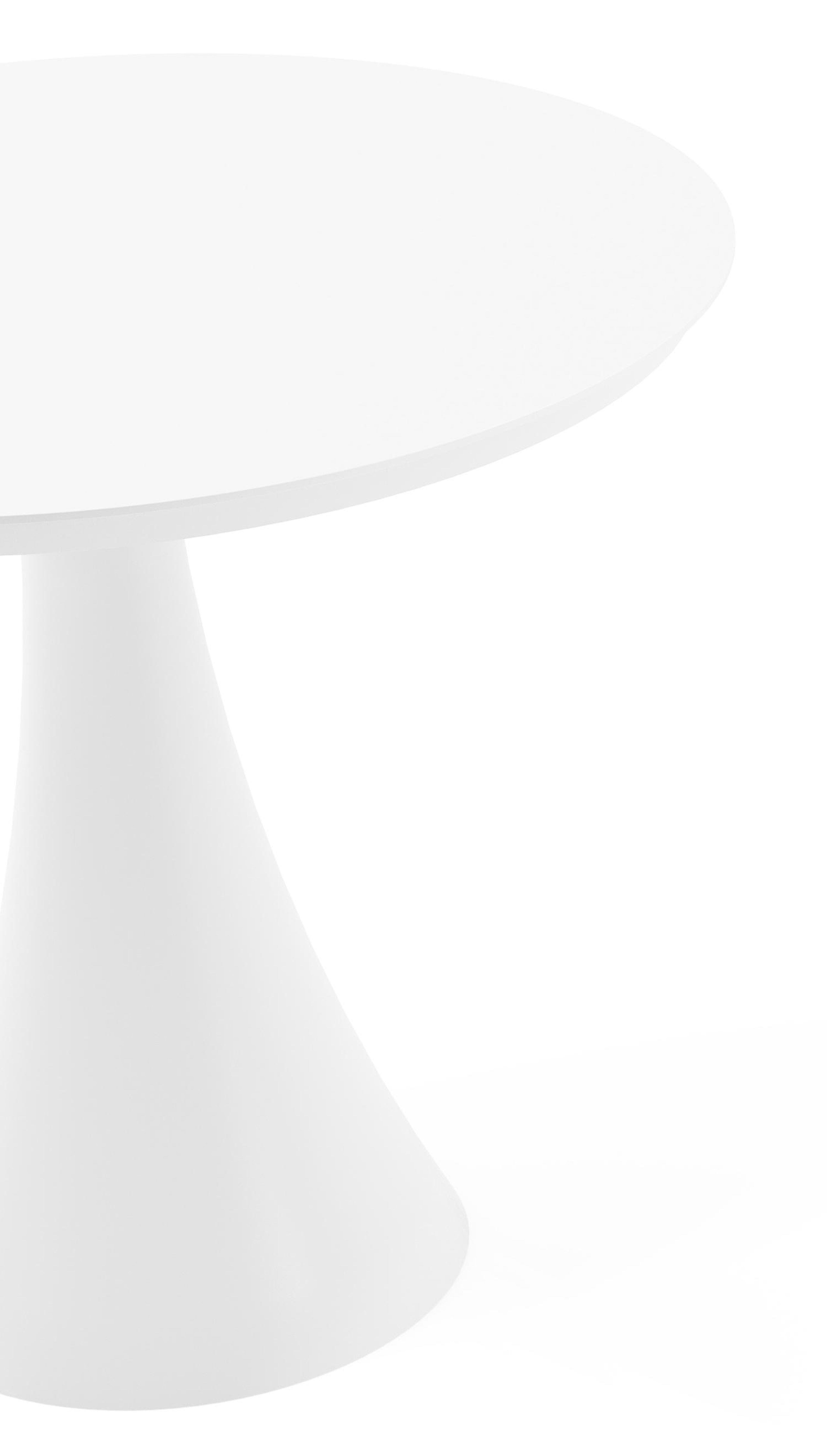 Fano tuintafel rond in wit aluminium - Dia. 85 x H 75 cm