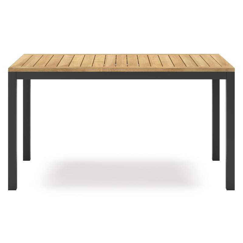 Feltro tuinset in zwart aluminium en teak Natural Finish met 2 Calobra tuinstoelen