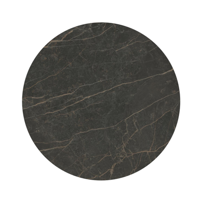 Table de jardin Orso en aluminium noir et céramique pleine black obsession - Dia. 110 x H 106 cm