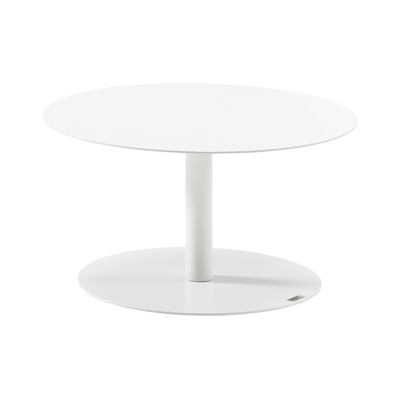 Table d'appoint Milo en aluminium blanc - Dia. 57 x H 30 cm