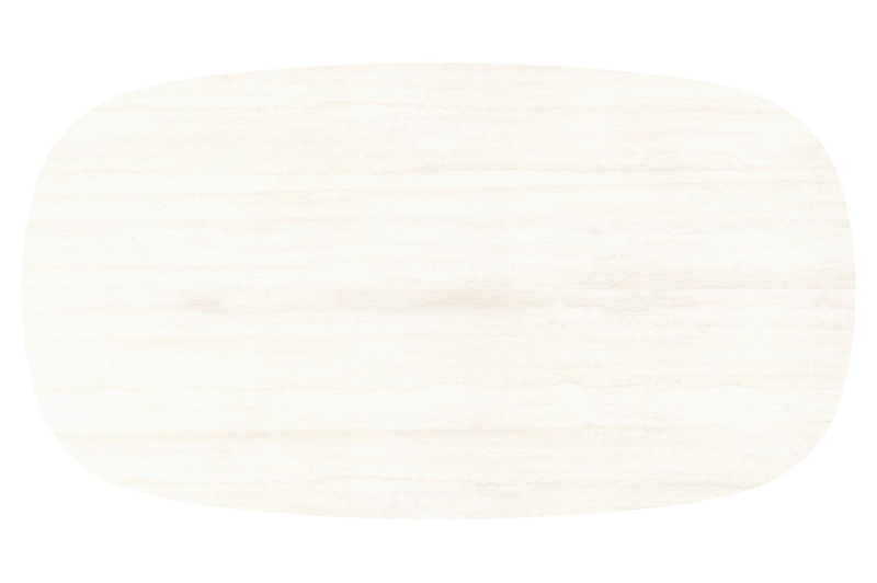 Amico tuintafel bombo xl in beige aluminium en volkeramiek Travertino Bianco - L 270 x B 148 x H 73.5 cm