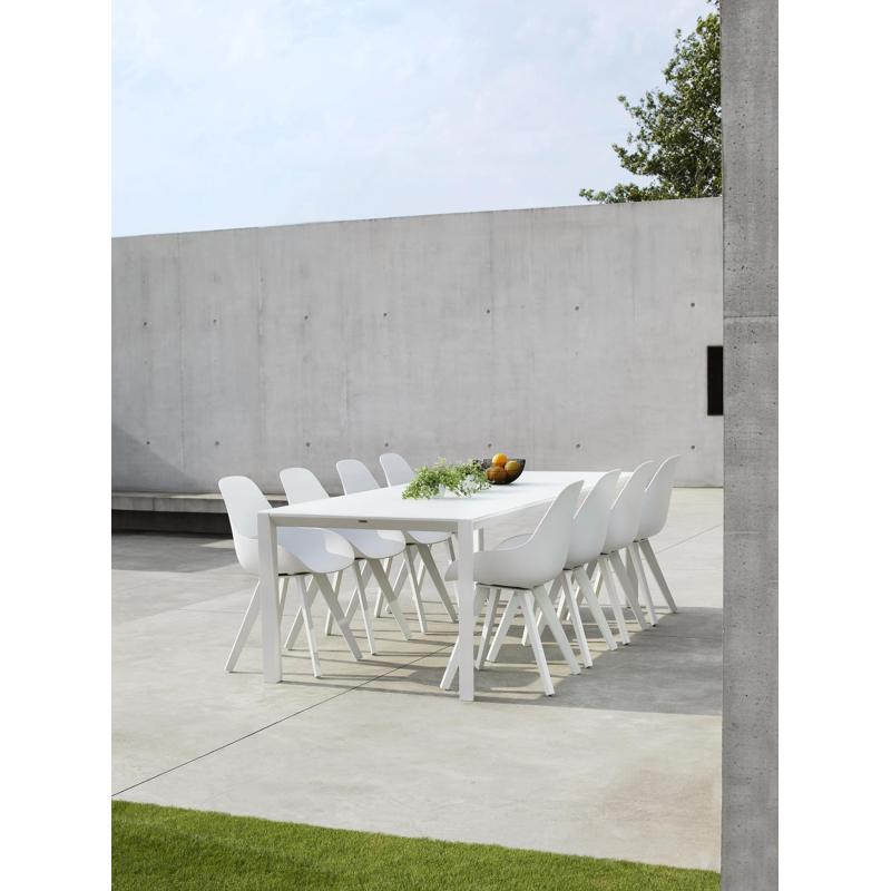 Mesa tuinstoel in wit aluminium en wit kunststof