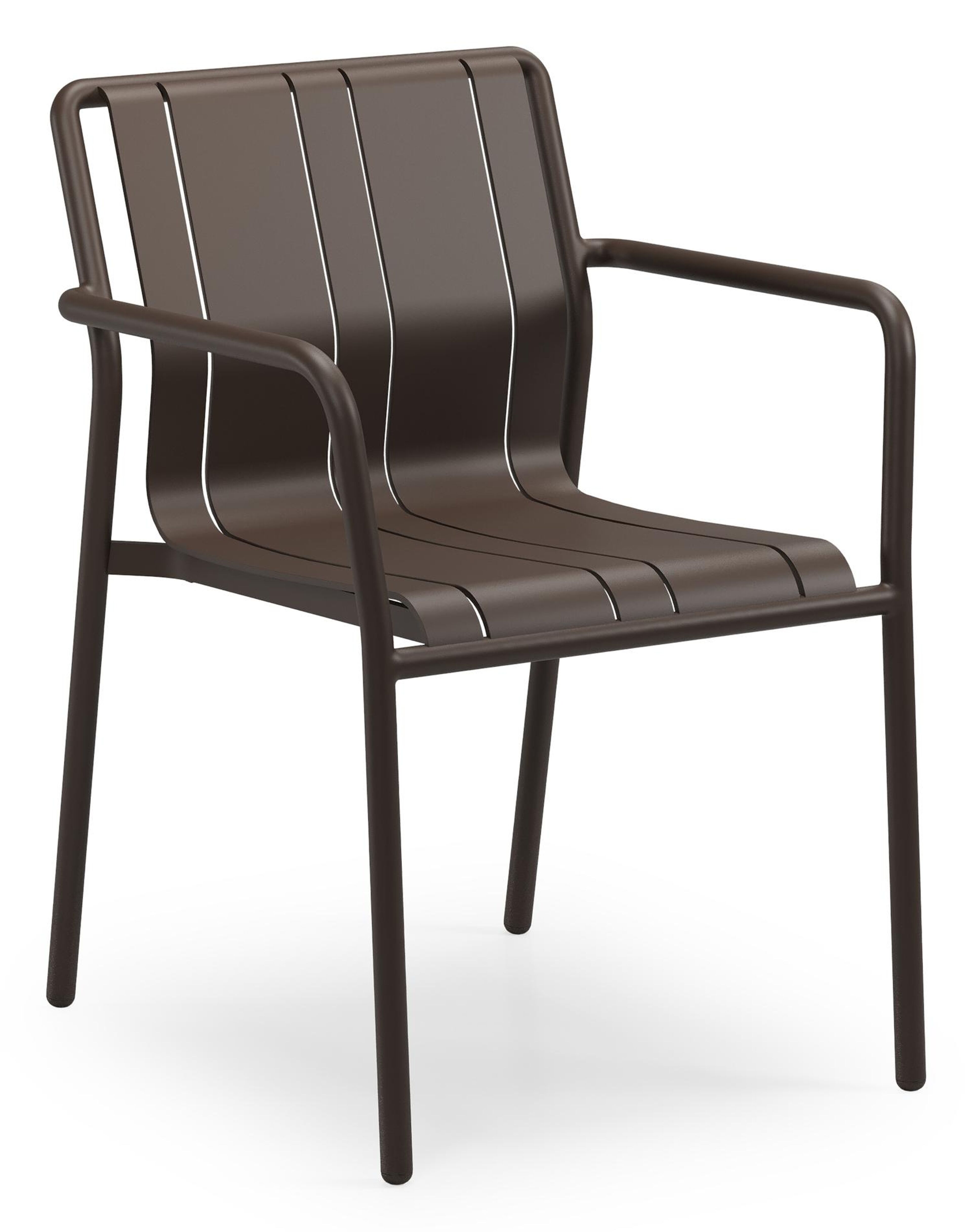 Bolito tuinstoel in donkerbruin aluminium