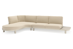 Chaise longue rechts + 2-zit