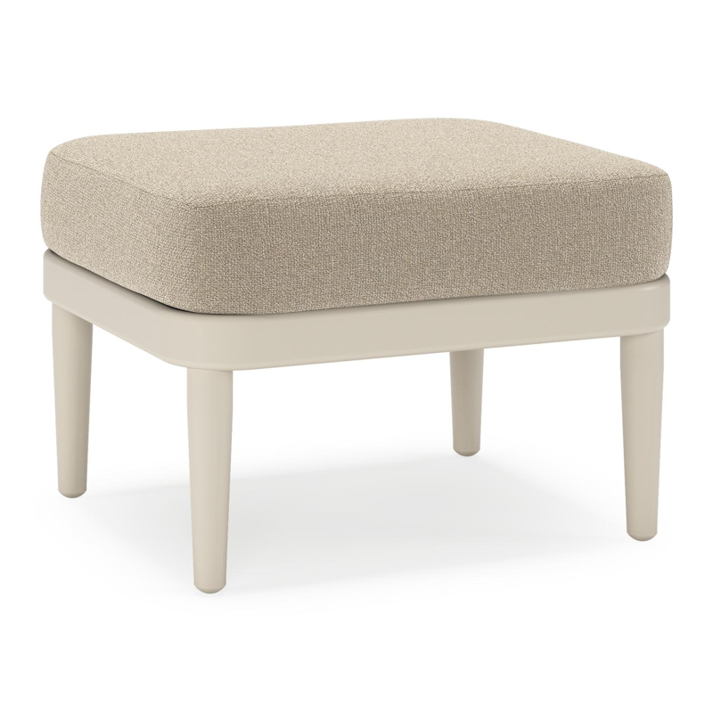 Pouf Orso en aluminium beige et coussins en all weather cosytica Marbella Sand