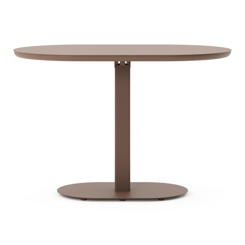 Teramo kantelbare tuintafel bombo in taupe aluminium - L 110 x B 70 x H 74 cm