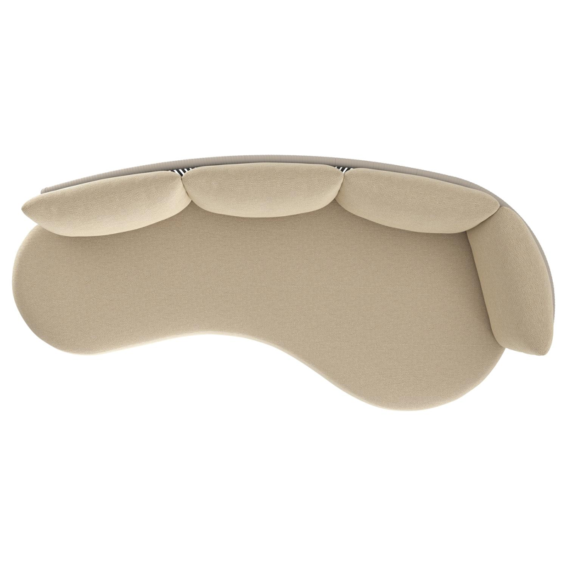 Lomano loungebank in zwart aluminium en beige verticaal geweven luxe vlakke rope met althea camel all weather cosytica kussen