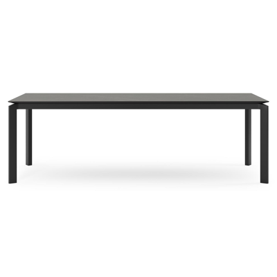 Cirello tuintafel in zwart aluminium en volkeramiek calatorao - L 240 x B 100 x H 75 cm