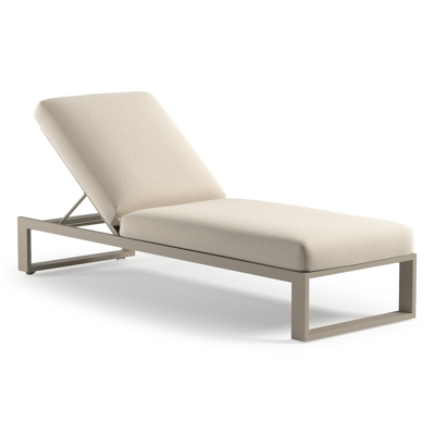 Verato verstelbaar ligbed in beige aluminium met althea off white all weather cosytica