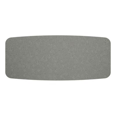 Pamplona tuintafel bootvorm in zwart aluminium en sintered stone grijs - L 270 x B 115 x H 72.5 cm