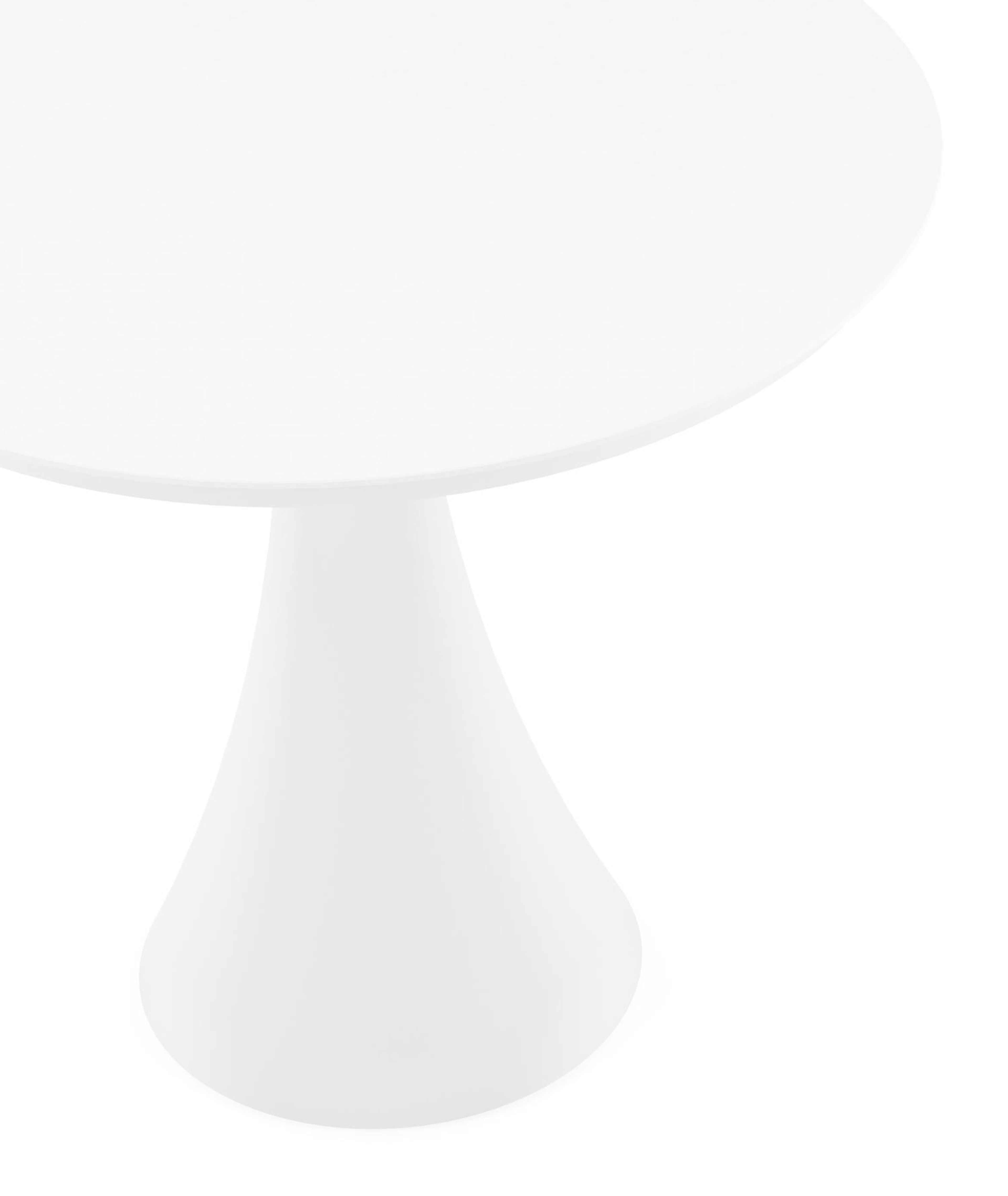 Fano tuintafel in wit aluminium en volkeramiek arctic white - Dia. 85 x H 75 cm