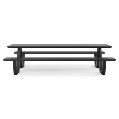 Sevilla picknicktafel in zwart aluminium - L 280 x B 175,5 x H 71 cm