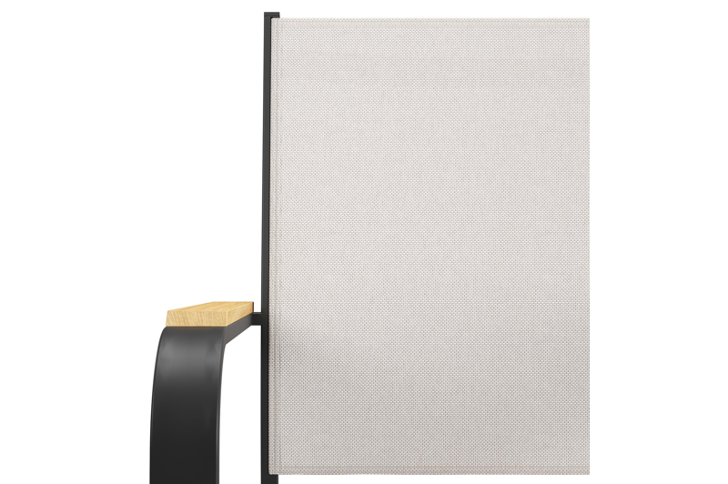 Amalfi rechthoekige uitschuifbare tuinset in zwart aluminium en teak naturel met 8 Amalfi tuinstoelen