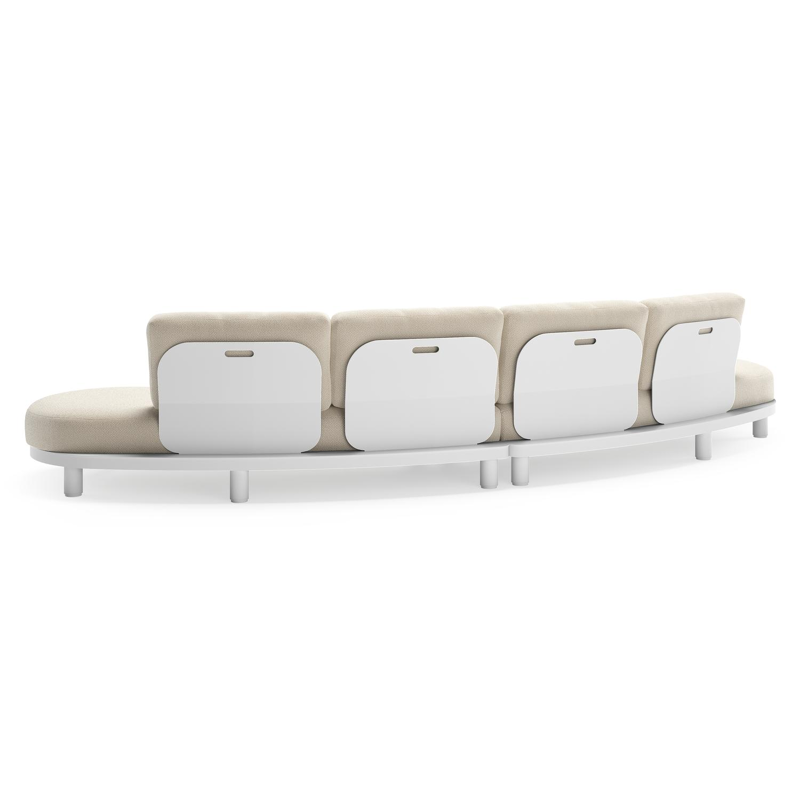 Donato loungebank in wit aluminium met all weather cosytica Althea Off White kussen