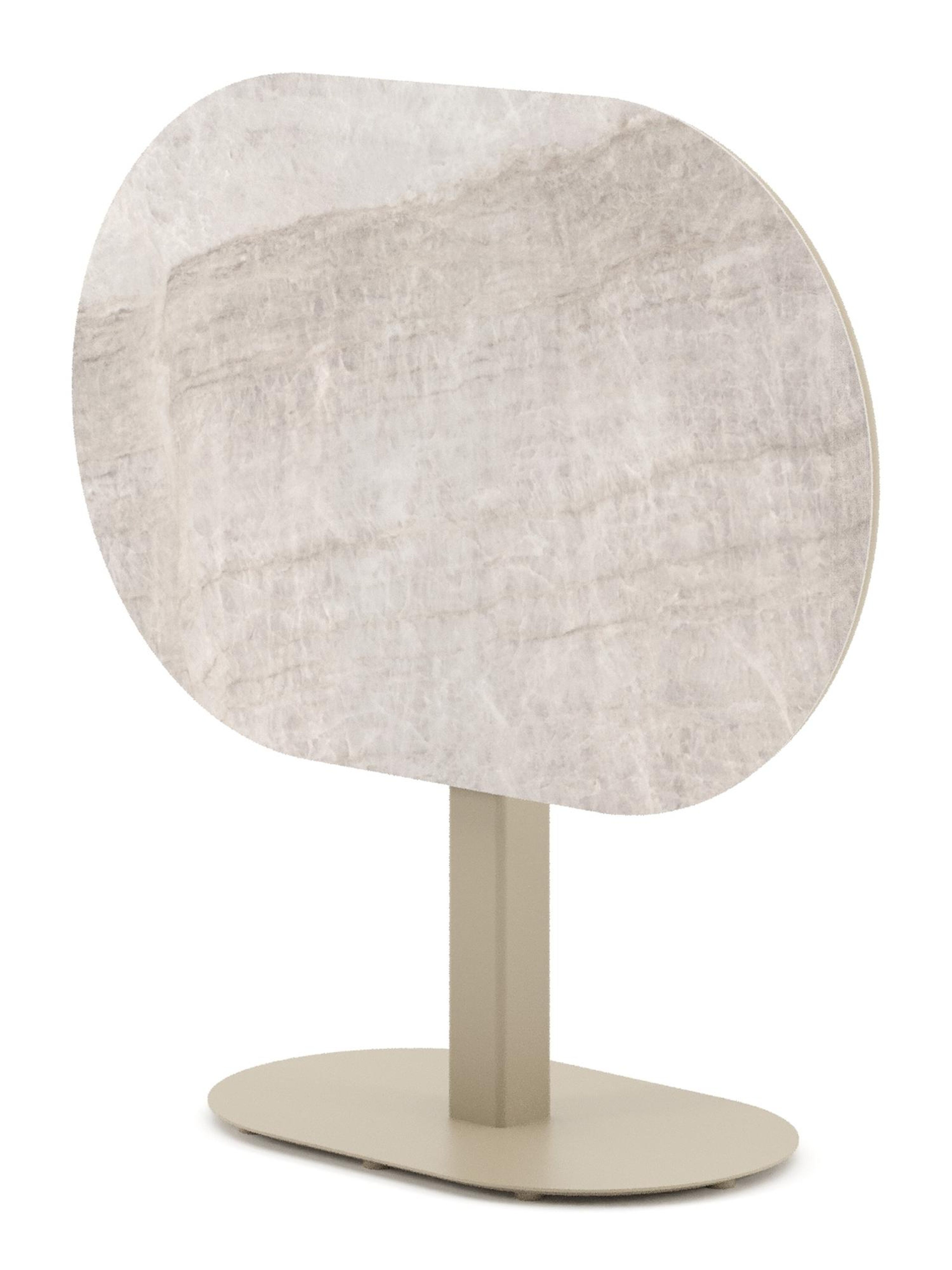 Teramo kantelbare tuintafel bombo in beige aluminium en volkeramiek Taj Mahal - L 110 x B 70 x H 74 cm