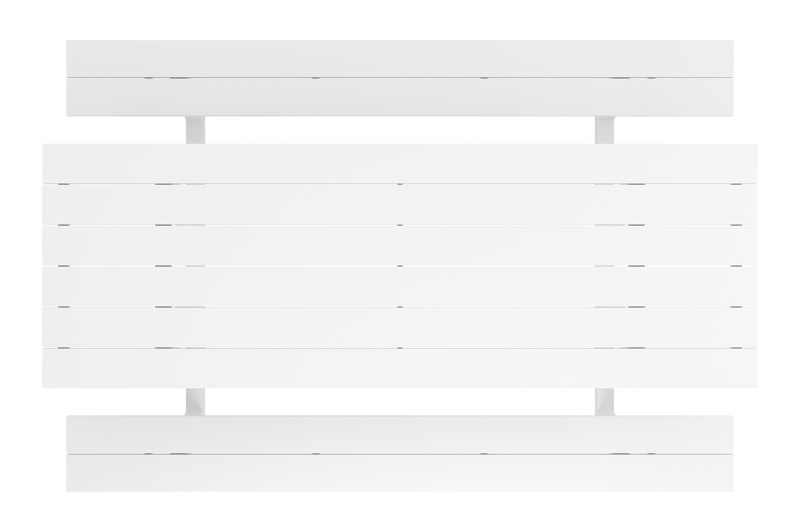 Felino picknicktafel in wit aluminium - L 260 x B 176 x H 76 cm