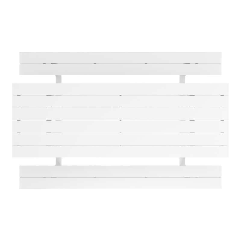 Table de pique-nique Felino en aluminium blanc - Lg 260 x Larg 176 x H 76 cm