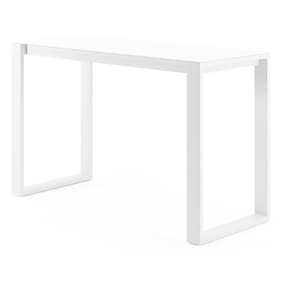 Verato bartafel in wit aluminium en volkeramiek arctic white - L 170 x B 70 x H 106 cm