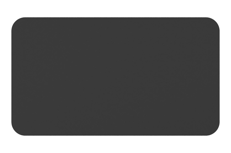 Table de jardin rectangulaire Orso arrondie en aluminium noir - Lg. 140 x Lrg. 80 x Haut. 74,5 cm