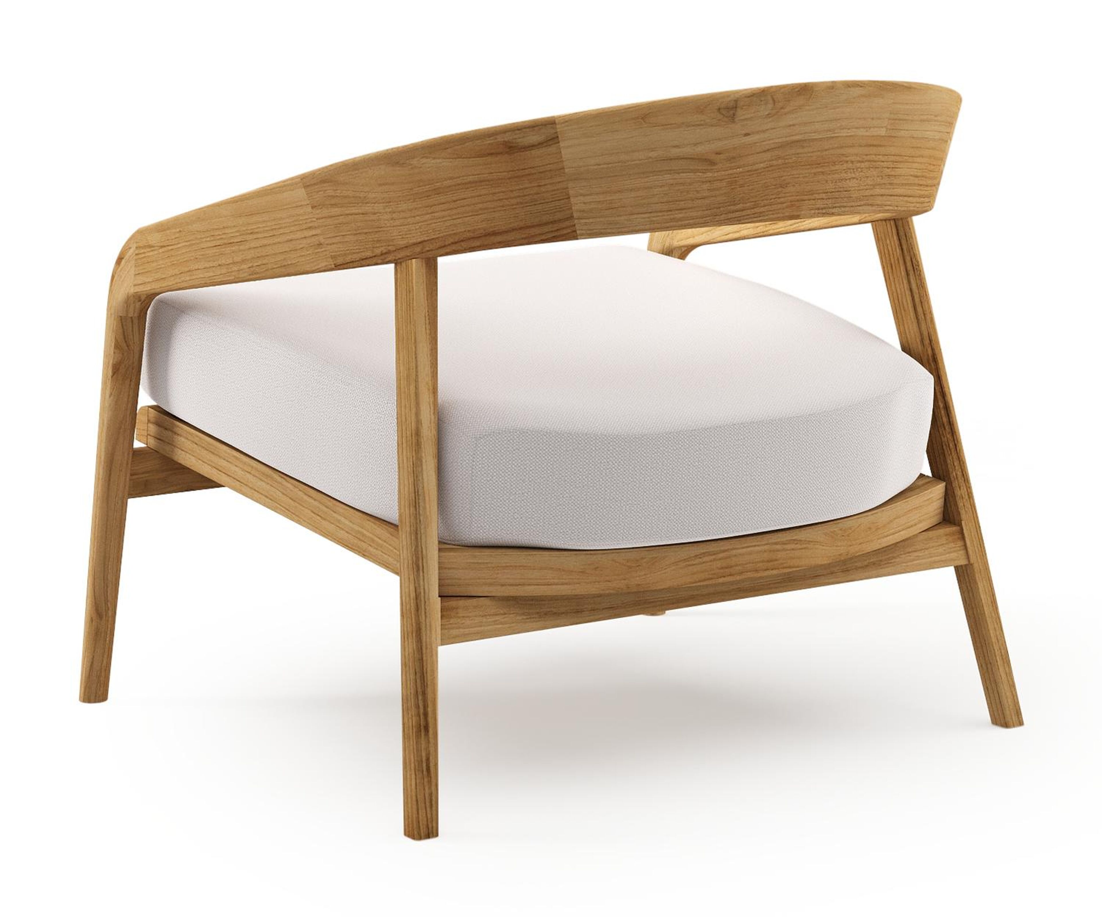 Lacrima loungestoel in teak met savane whisper all weather Sunbrella® luxe kussen