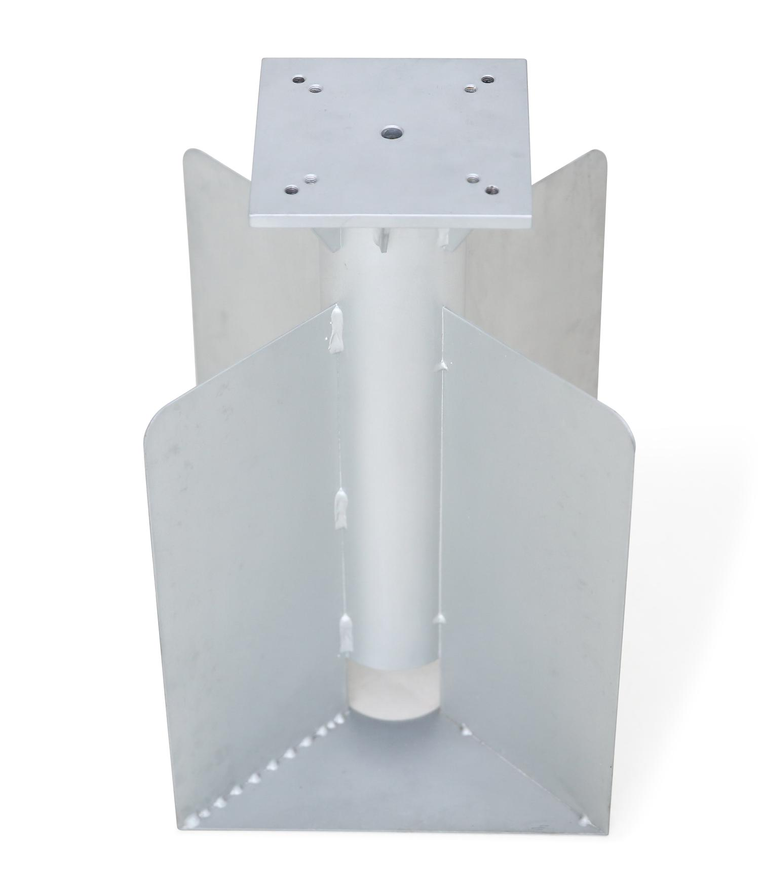 Stabilo inbouwvoet grijs staal van 8,4 kg