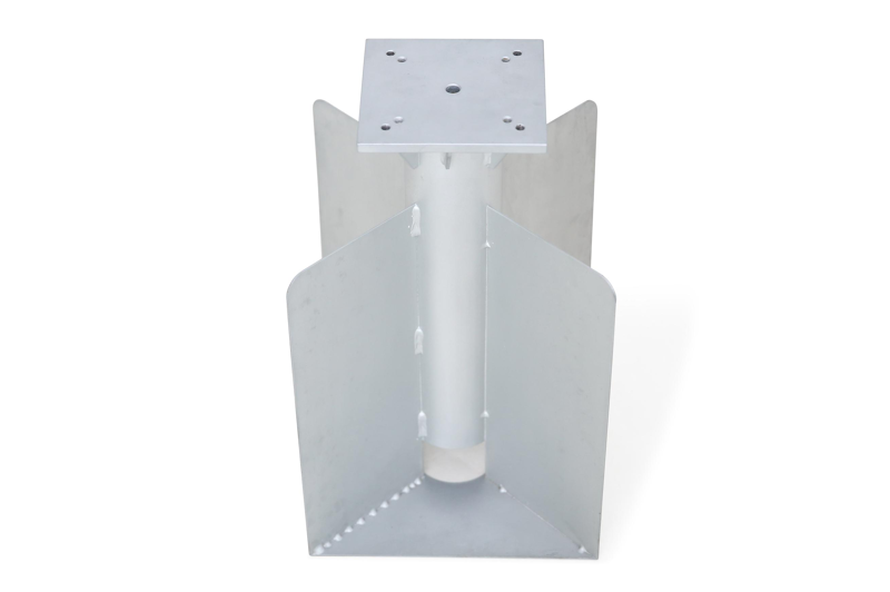 Stabilo inbouwvoet grijs staal van 8,4 kg