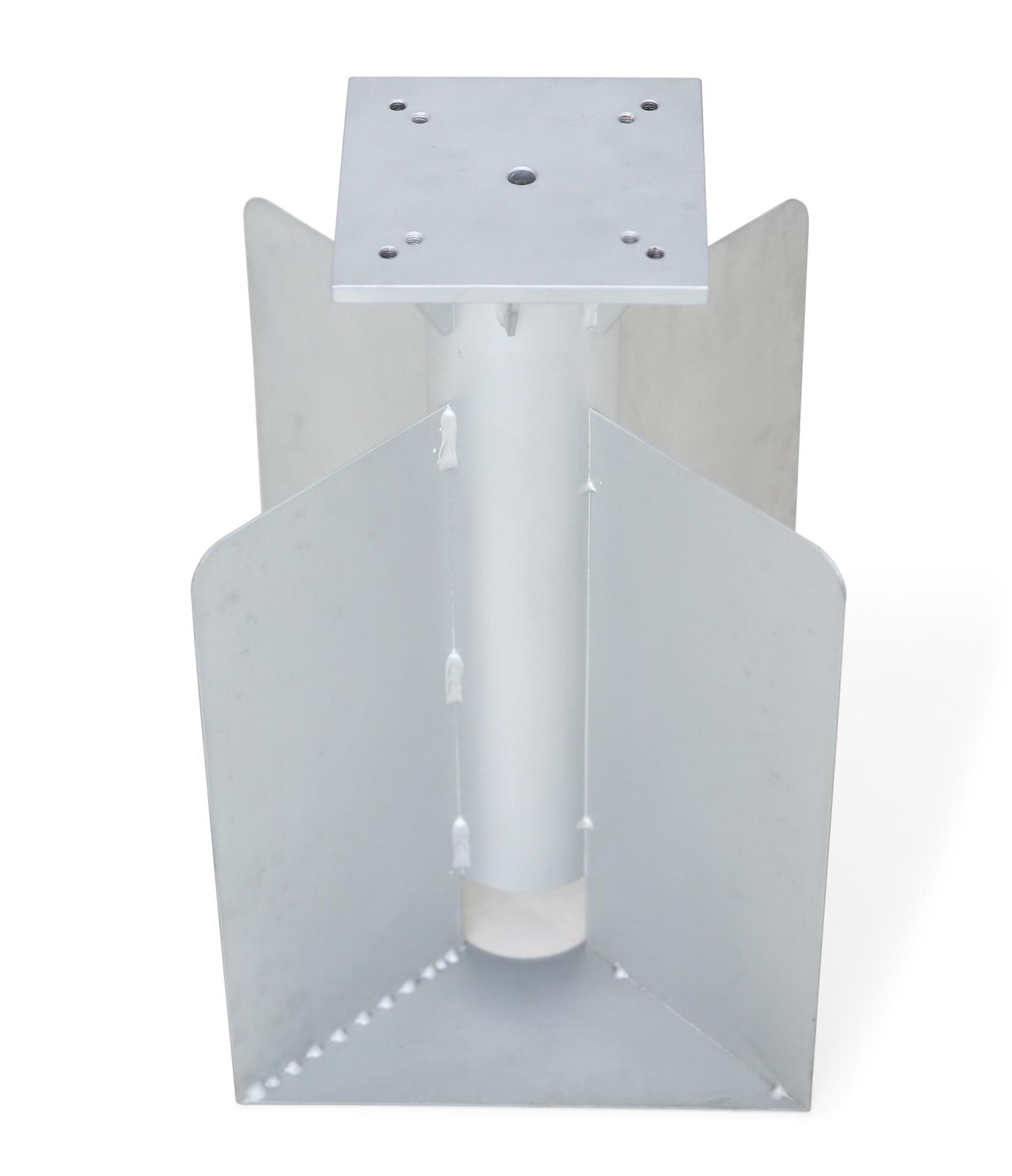 Stabilo inbouwvoet grijs staal van 8,4 kg