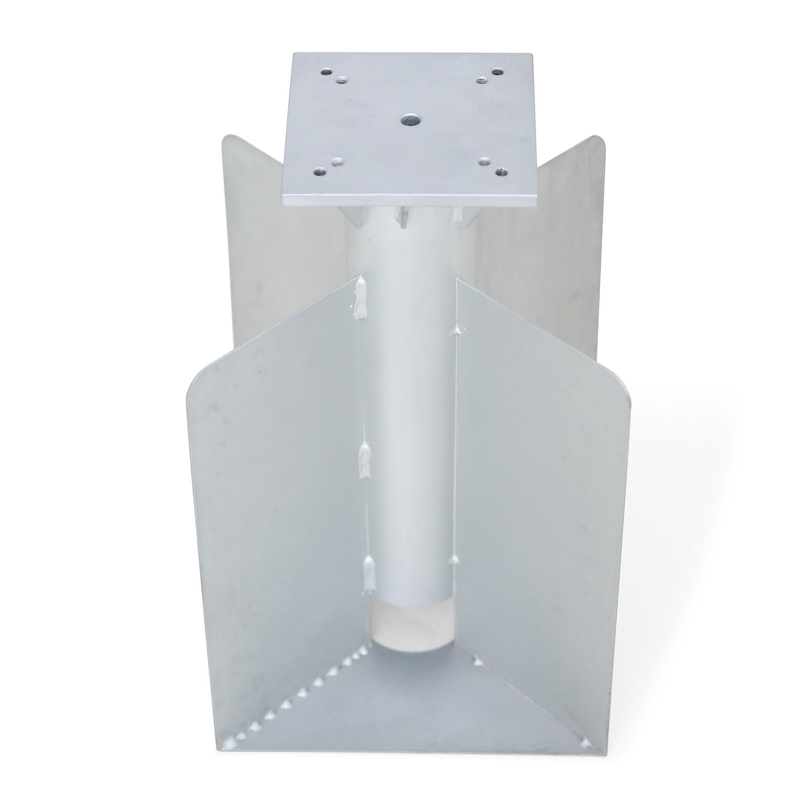 Stabilo inbouwvoet grijs staal van 8,4 kg