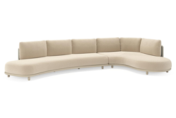 Chaise longue links + 3-zit organisch