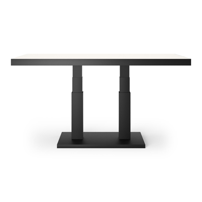 Veneto loungetafel in wit aluminium en sintered stone crema minerale - L 140 x B 85 x H 49/72 cm