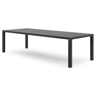 Como tuintafel in zwart aluminium en volkeramiek basalt black - L 280 x B 110 x H 75 cm