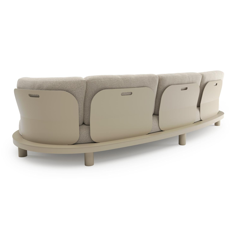 Donato loungebank in beige aluminium met catania sand All Weather Cosytica kussen