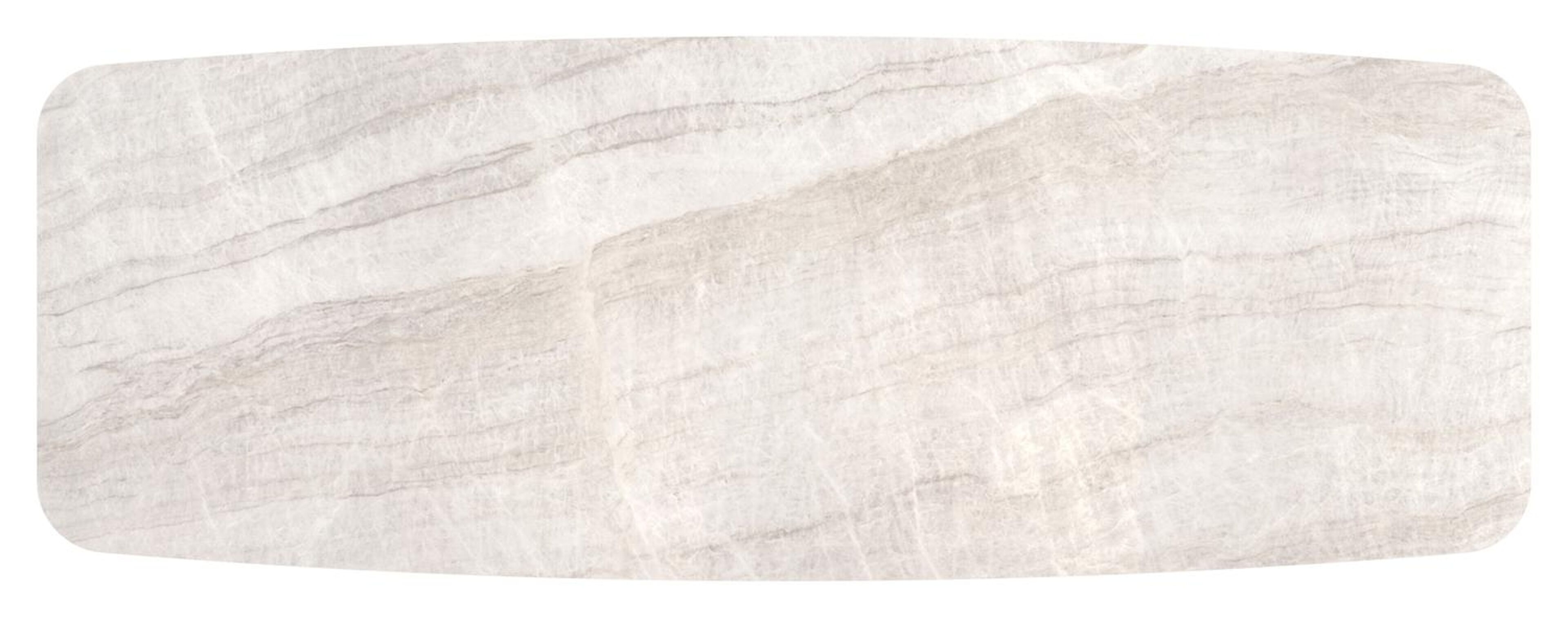 Lacrima tuintafel bootvorm in beige aluminium en volkeramiek Taj Mahal - L 315 x B 115 x H 73 cm