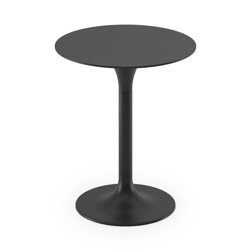 Fano bijzettafel in zwart aluminium met  Zwart - Dia. 43 x H 51 cm